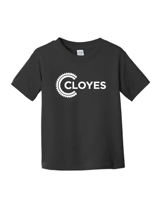 Rabbit Skins Black Toddler Fine Jersey Tee w/Cloyes Logo