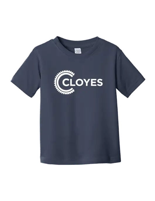Rabbit Skins Navy Toddler Fine Jersey Tee w/Cloyes Logo