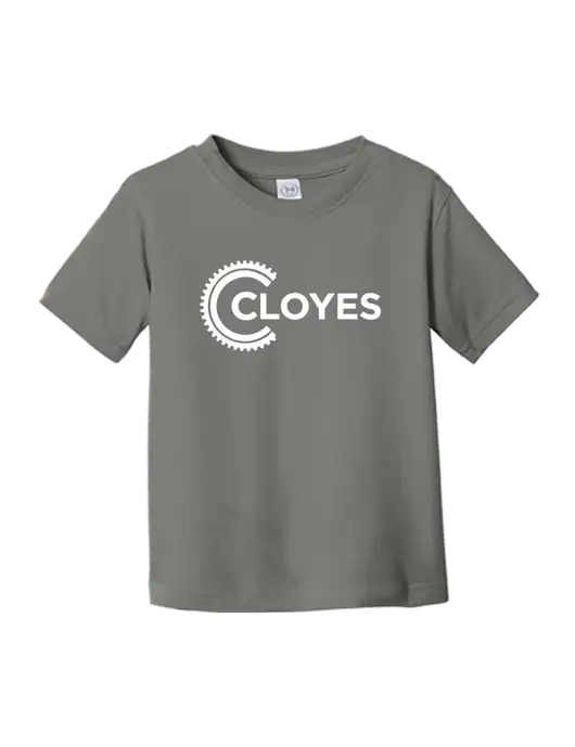 Rabbit Skins Charcoal Toddler Fine Jersey Tee w/Cloyes Logo