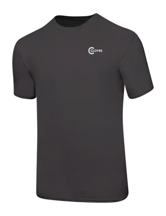 Ring Spun Charcoal 4.5 oz T-Shirt w/Cloyes Logo