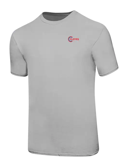 Ring Spun Silver 4.5 oz T-Shirt w/Cloyes Logo