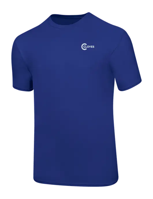 Ring Spun Royal 4.5 oz T-Shirt w/Cloyes Logo