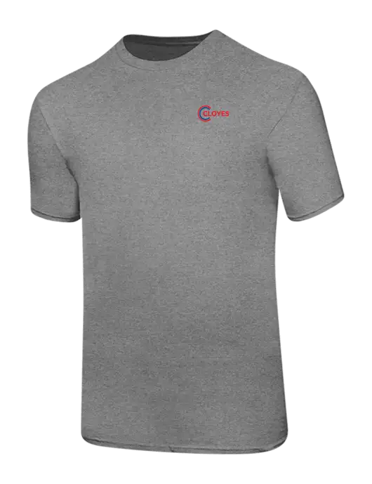 Ring Spun Light Heather Grey 4.5 oz T-Shirt w/Cloyes Logo