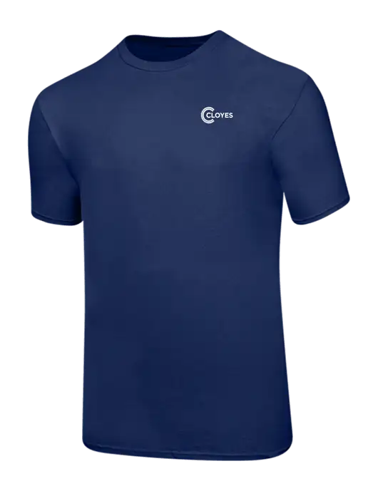 Ring Spun Navy 4.5 oz T-Shirt w/Cloyes Logo
