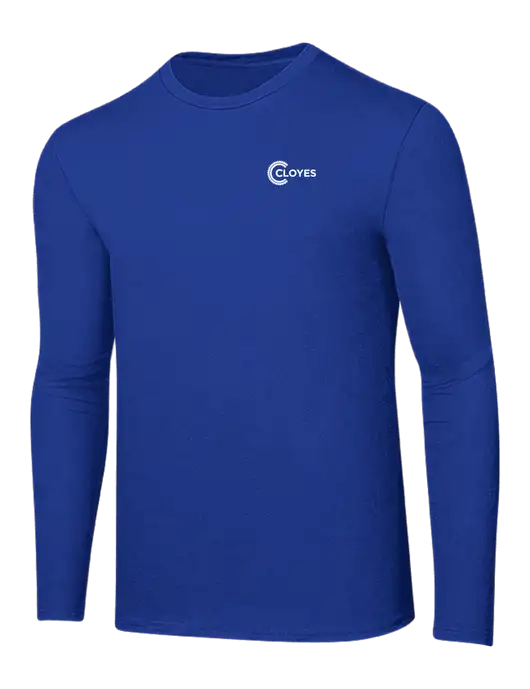 Ring Spun True Royal 4.5 oz Long Sleeve T-Shirt w/Cloyes Logo