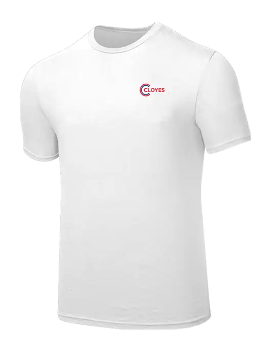 Seriously Soft White T-Shirt w/Cloyes Logo