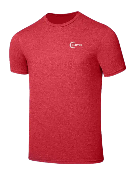 Seriously Soft Heathered Red T-Shirt w/Cloyes Logo
