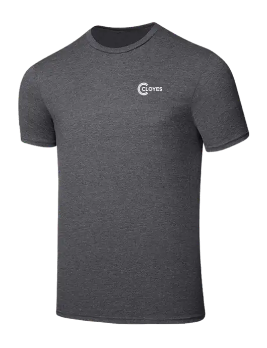Seriously Soft Heathered Charcoal T-Shirt w/Cloyes Logo