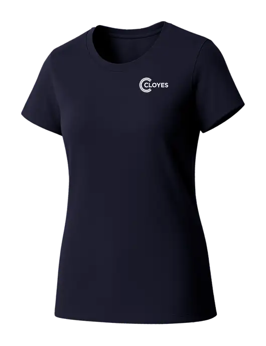 Womens Seriously Soft New Navy T-Shirt w/Cloyes Logo