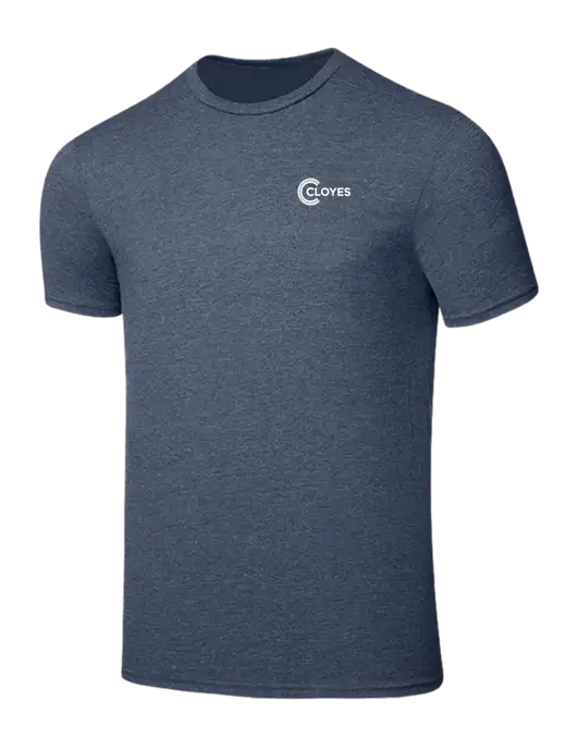 Seriously Soft Heathered Navy T-Shirt w/Cloyes Logo