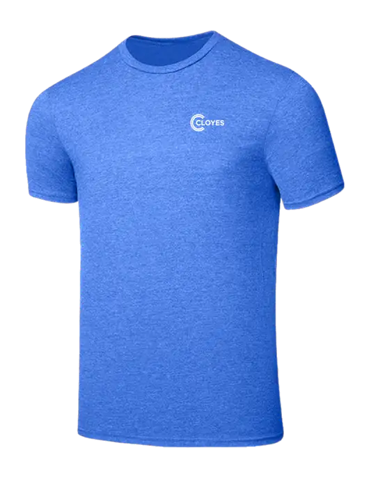 Seriously Soft Heathered Royal T-Shirt w/Cloyes Logo