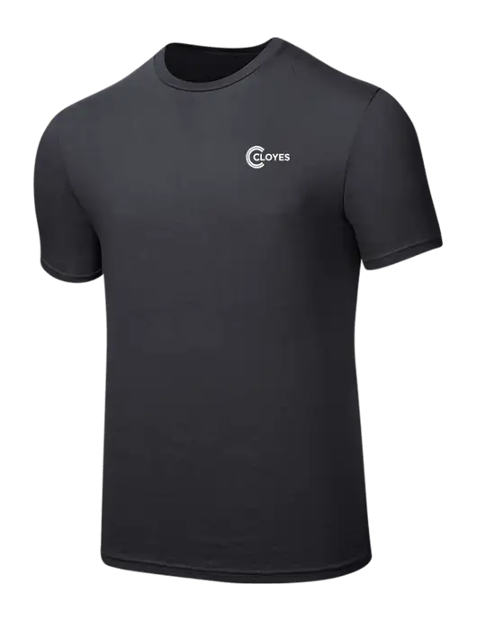 Seriously Soft Charcoal T-Shirt w/Cloyes Logo
