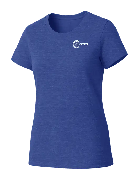 Womens Seriously Soft Royal Frost T-Shirt w/Cloyes Logo