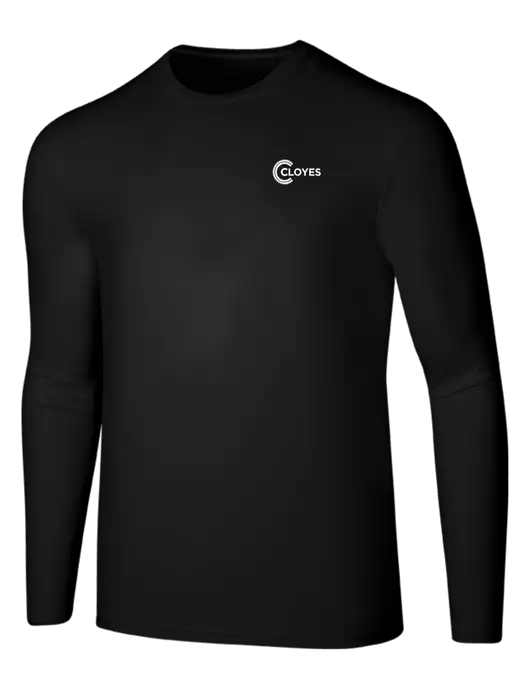 Seriously Soft Black Long Sleeve T-Shirt w/Cloyes Logo