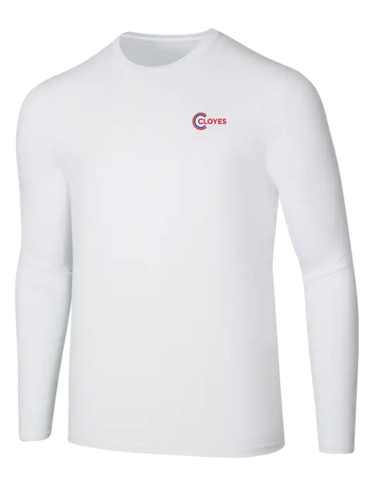 Seriously Soft White Long Sleeve T-Shirt w/Cloyes Logo