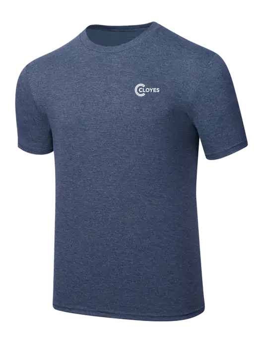 Simply Soft Navy Frost 4.5oz  Poly/Combed Ring Spun Cotton T-Shirt w/Cloyes Logo