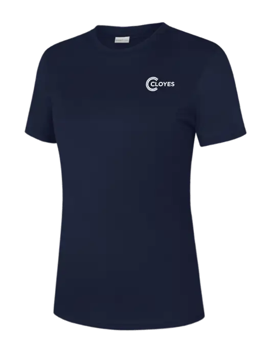 Womens Navy PosiCharge Competitor Tee w/Cloyes Logo