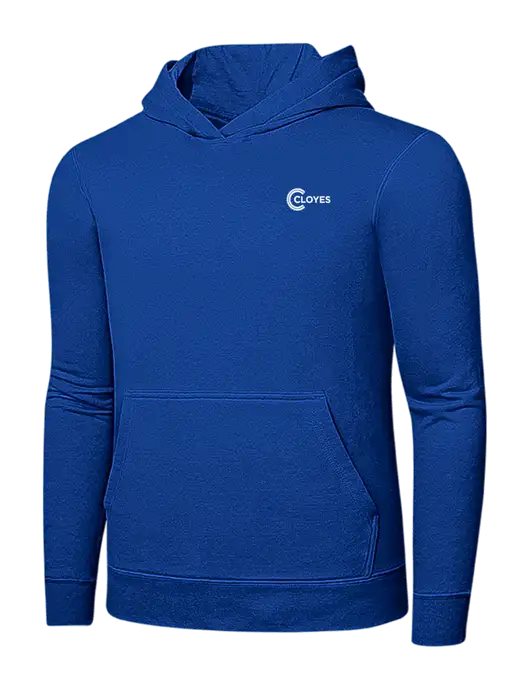 True Royal 7.8 oz Ring Spun Hooded Sweatshirt w/Cloyes Logo