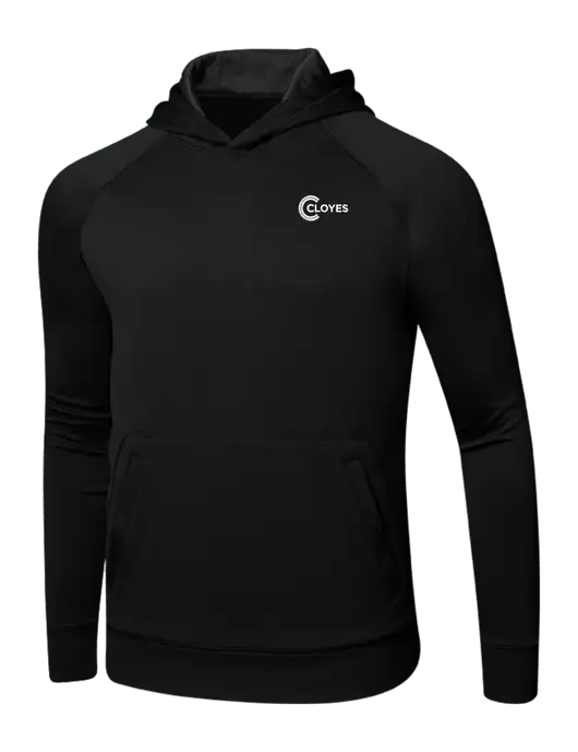 Tech Black Fleece Hooded Sweatshirt w/Cloyes Logo