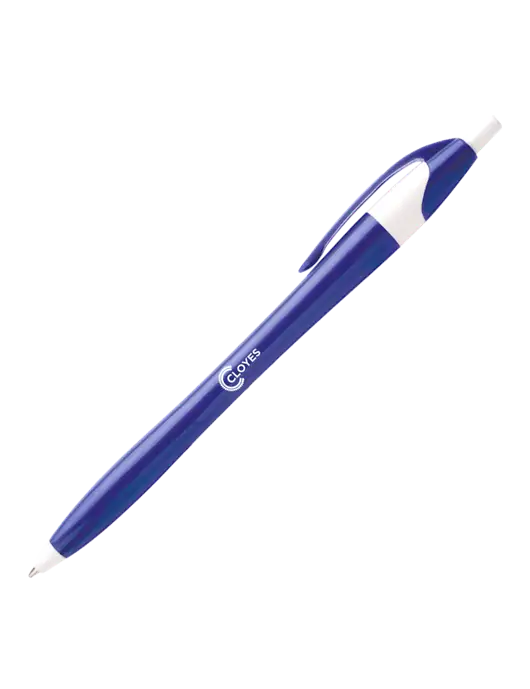 Novella Royal/White Executive Pen - Blue Ink w/Cloyes Logo