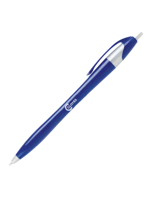 Novella Navy/Silver Corporate Pen- Blue Ink w/Cloyes Logo