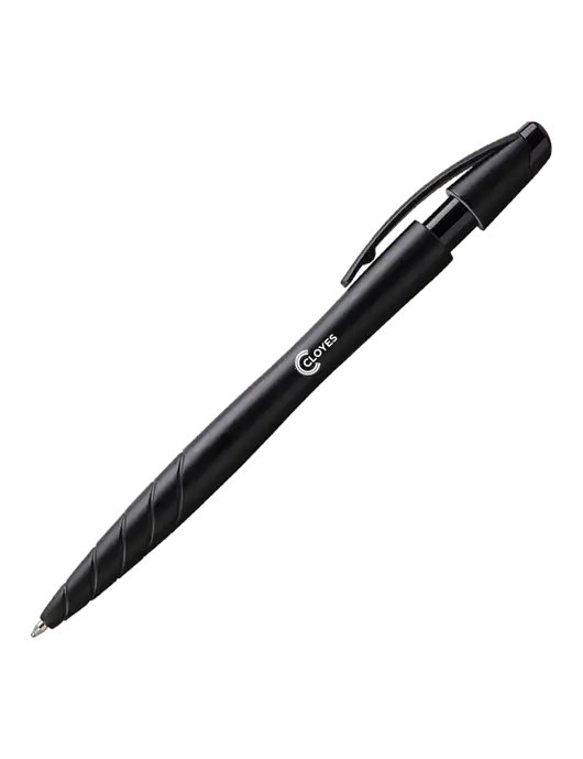 Awali Black Metallic Pen - Black Ink w/Cloyes Logo