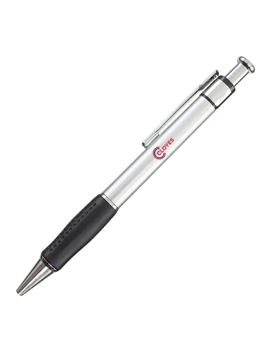 Malta Silver Pen - Black Ink w/Cloyes Logo