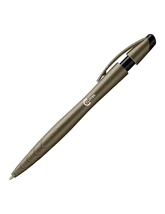 Awali Grey Metallic Pen - Black Ink w/Cloyes Logo
