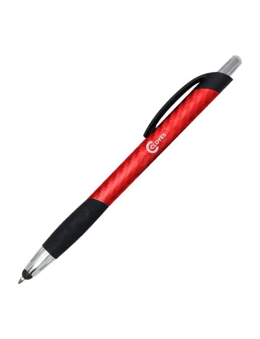 Sunray Red Stylus Pen - Black Ink w/Cloyes Logo