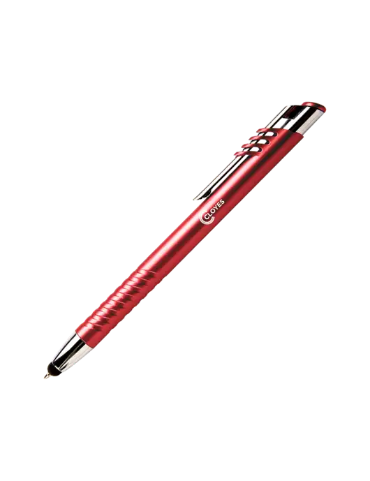 Schirhart Red Stylus Pen - Blue Ink w/Cloyes Logo