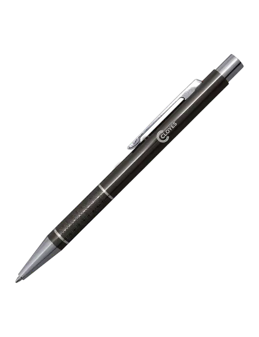 St George Gunmetal Pen - Blue Ink w/Cloyes Logo