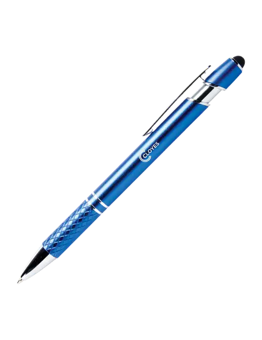 Valencia Blue Stylus Pen - Black Ink w/Cloyes Logo