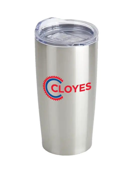 Society Silver 20 oz Insulated Tumbler w/Cloyes Logo