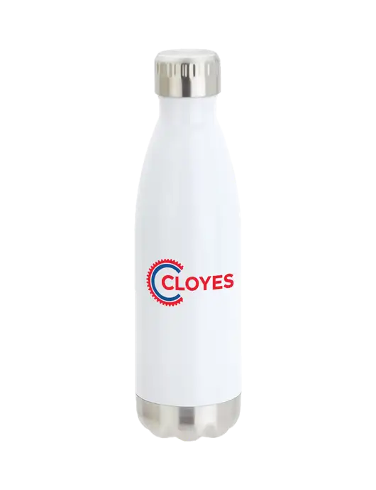 City Go White 17 oz Insulated Bottle w/Cloyes Logo