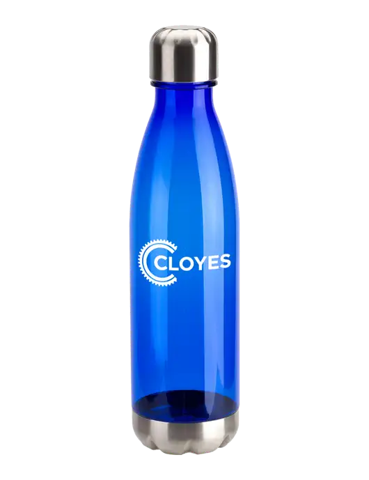 Bayside Tritan Blue 25 oz Bottle with Stainless Base and Cap w/Cloyes Logo