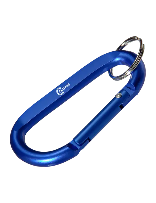 Blue Carabiner & Key Ring w/Cloyes Logo