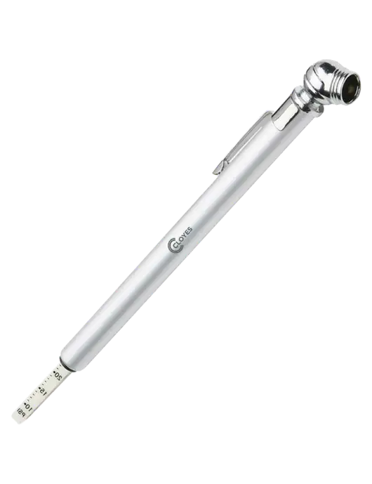 Quick View Silver Tire Gauge w/Cloyes Logo