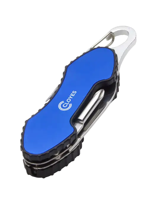Blue 6 in 1 Tool with Carabiner w/Cloyes Logo