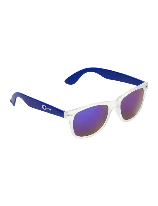 Key West Blue Mirrored Sunglasses w/Cloyes Logo
