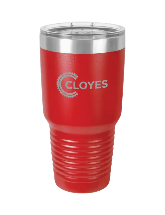 Polar Camel 30 oz Powder Coated Red Vacuum Insulated Tumbler  w/Cloyes Logo