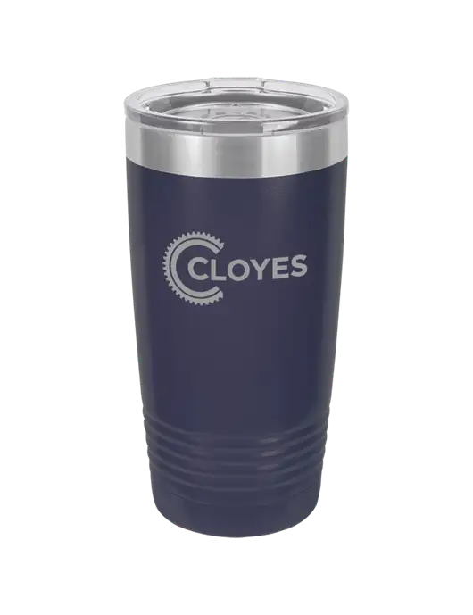Polar Camel 20 oz Powder Coated Navy Vacuum Insulated Tumbler w/Cloyes Logo