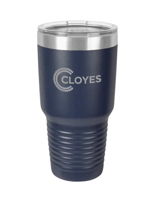 Polar Camel 30 oz Powder Coated Navy Vacuum Insulated Tumbler w/Cloyes Logo