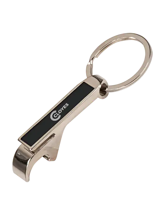 Black Bottle Opener Keychain w/Cloyes Logo