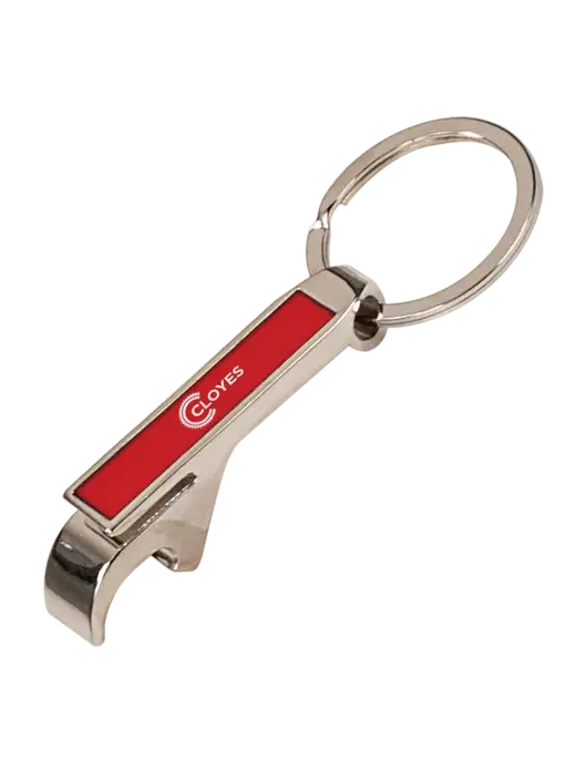 Red Bottle Opener Keychain w/Cloyes Logo