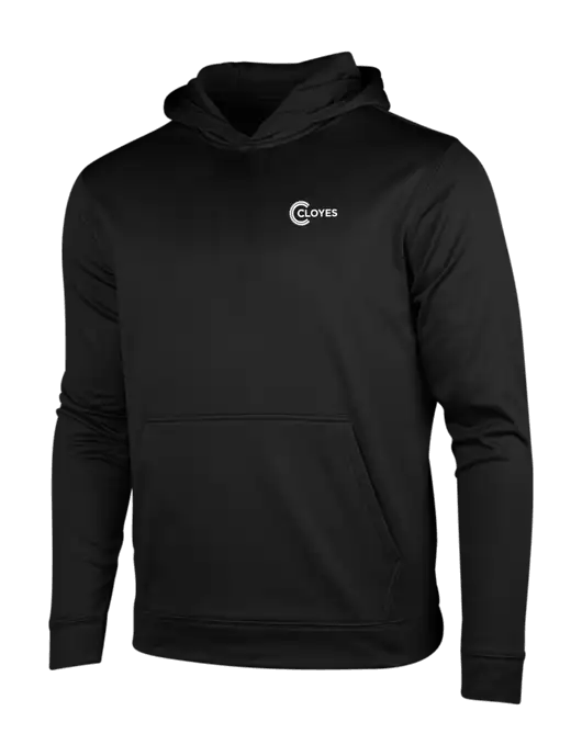 Black Fleece Sport-Wick Hooded Pullover w/Cloyes Logo