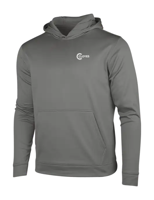 Dark Smoke Grey Sport-Wick Fleece Hooded Pullover w/Cloyes Logo