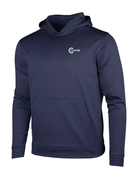 Navy Sport-Wick Fleece Hooded Pullover w/Cloyes Logo