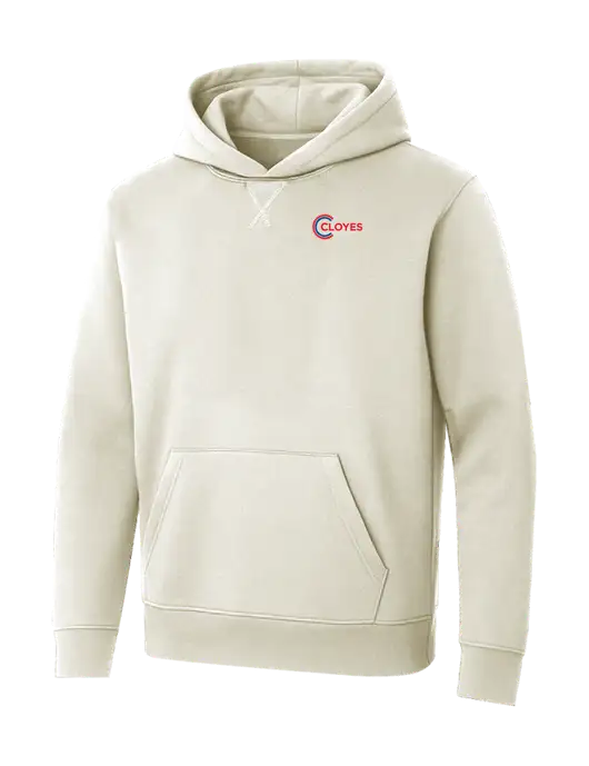 Allmade White Sand Organic French Terry Pullover Hoodie w/Cloyes Logo