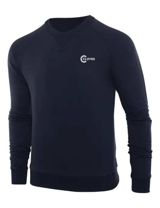 Allmade Dark Navy Organic French Terry Crewneck Sweatshirt w/Cloyes Logo