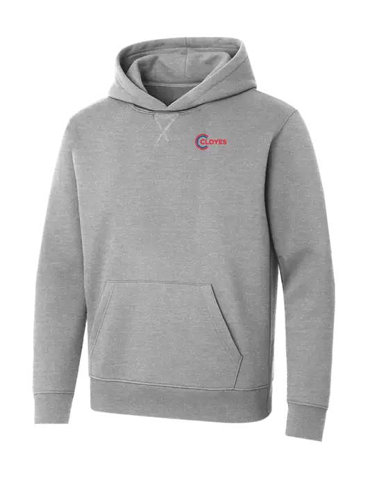 Allmade Granite Grey Heather Organic French Terry Pullover Hoodie w/Cloyes Logo